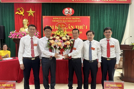 Chi bộ UBND xã Xuân Trường tổ chức Đại hội lần thứ nhất, nhiệm kỳ 2025-2030 
